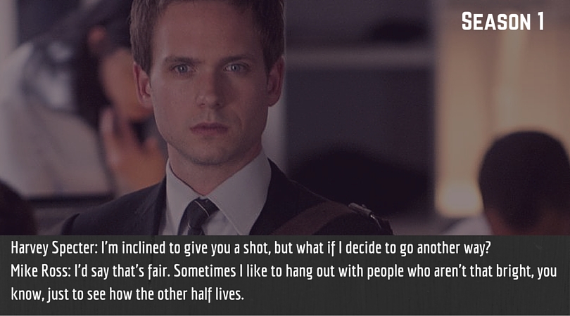  #Suits: 7 Times Mike Ross Stunned Harvey Specter in a Conversation 
 Harvey Specter- The Man. Not many can stand up against Harvey Specter, let alone defeat him in a conversation. But, Michael J. Ross has been the man who has done this on numerous occasions. A genius, Mike Ross, has always held up his own against the all time dialogue great Harvey Specter. Over the years, Mike has grown both in person and character. Some fans might even say that he has more “character” and is even a better lawye