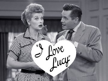 I LOVE LUCY Lucille Ball and Desi Arnaz. September 21, 1954. Copyright CBS Broadcasting Inc. All Rights Reserved. Credit: CBS Photo Archive.