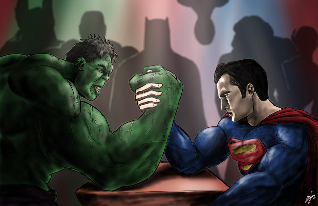 the Hulk and Superman