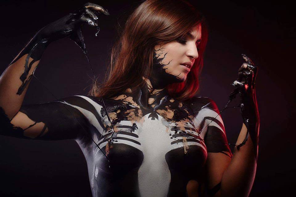 Sexy Spiderman Body Paint Sexy Spiderman Body Paint