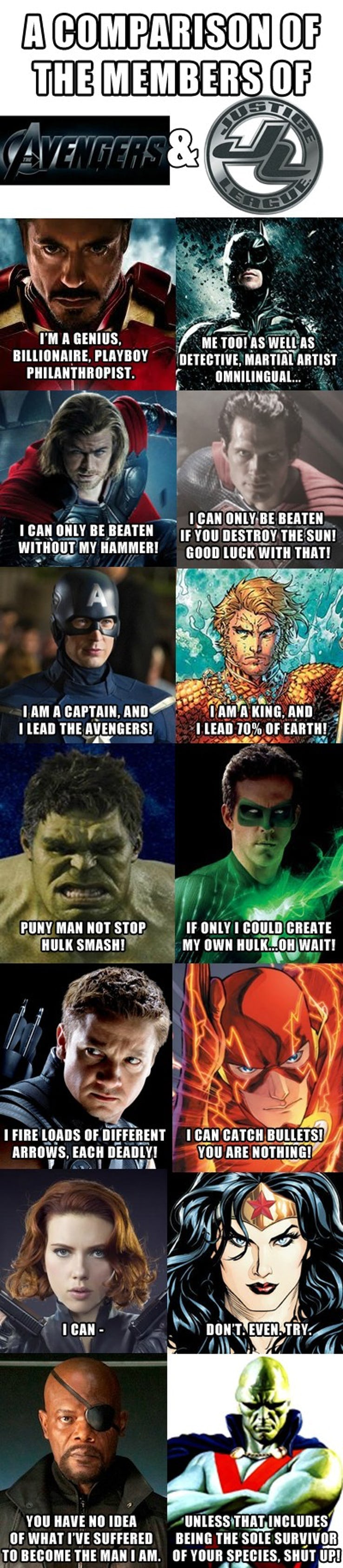 37 Hilarious Justice League Vs Avengers Memes That Might Start A War