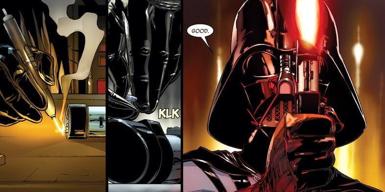 Origin Story of Darth Vader Red Lightsaber