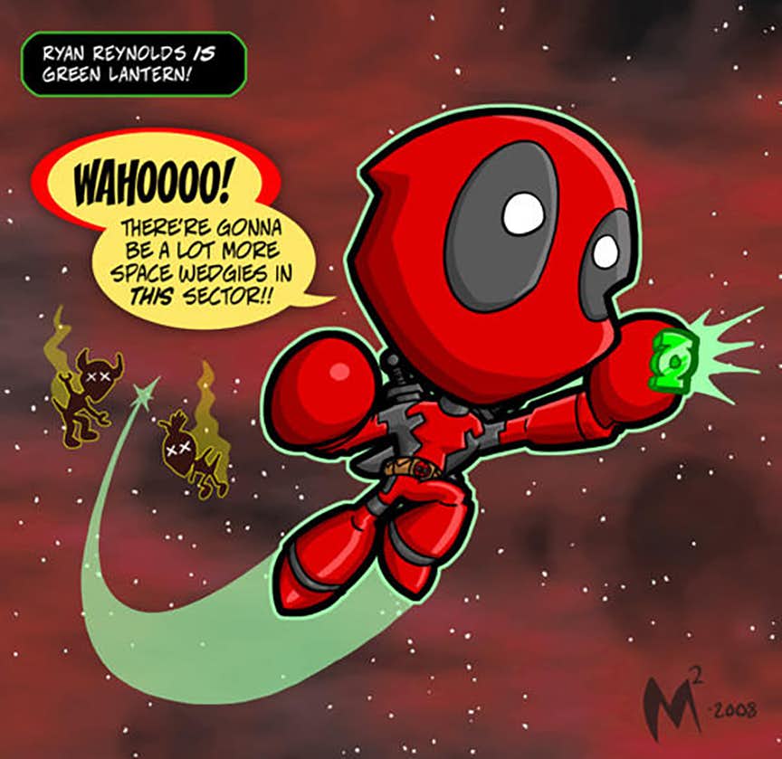 Deadpool Green Lantern Time Wedgies