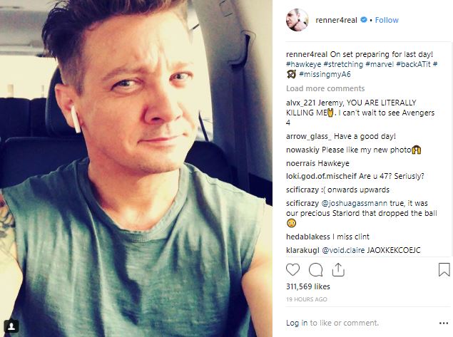 Avengers 4 Hawkeye Jeremy Renner