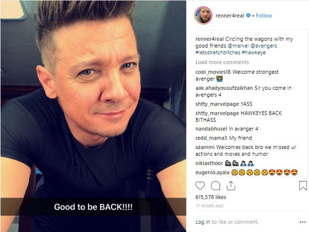 Avengers 4 Hawkeye Jeremy Renner