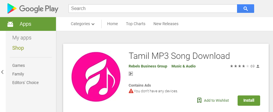 Tamil MP3 Song Download App