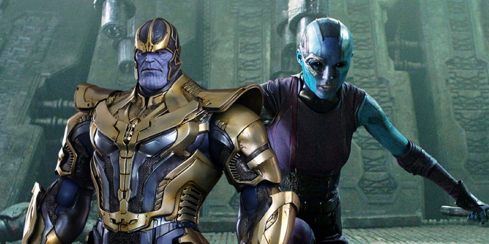 Avengers: Endgame Nebula vs Thanos Karen Gillan