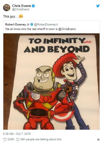 Robert Downey Jr. Replies To Chris Evans