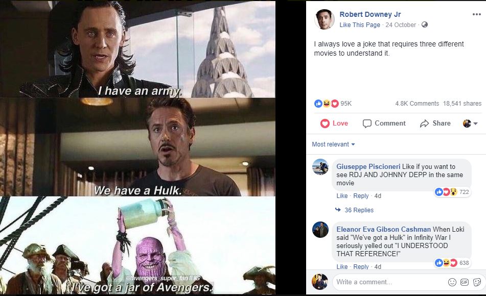 Avengers Infinity War Meme Robert Downey Jr.