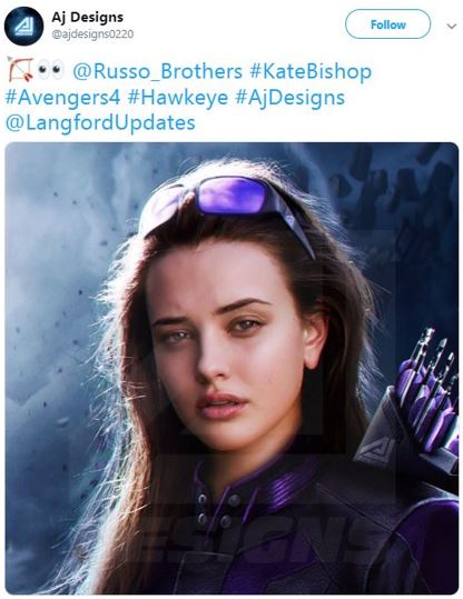 Avengers 4 Kate Bishop Hawkeye Katherine Langford