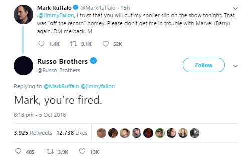 Mark Ruffalo MCU Russo Brothers