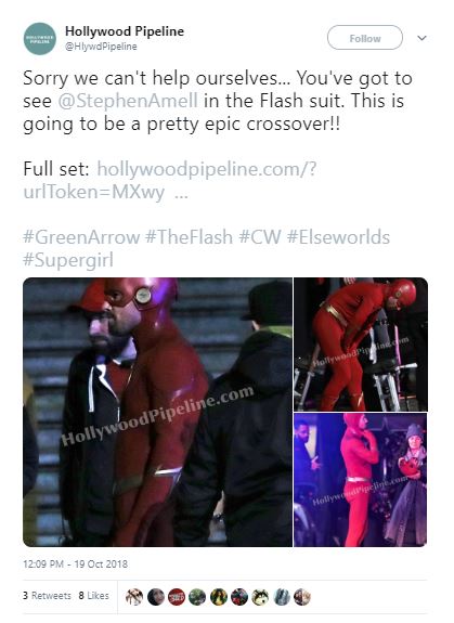 Arrowverse Crossover Grant Gustin Arrow Stephen Amell Flash