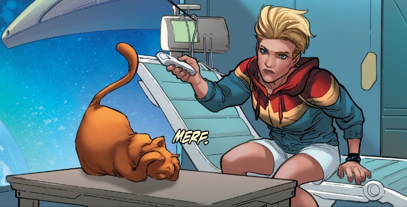Captain Marvel Cat Nick Fury