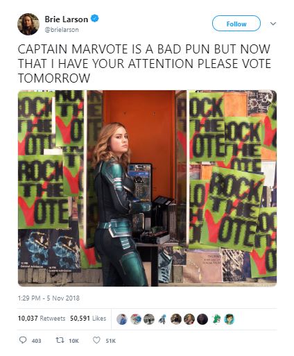 Captain Marvel Brie Larson