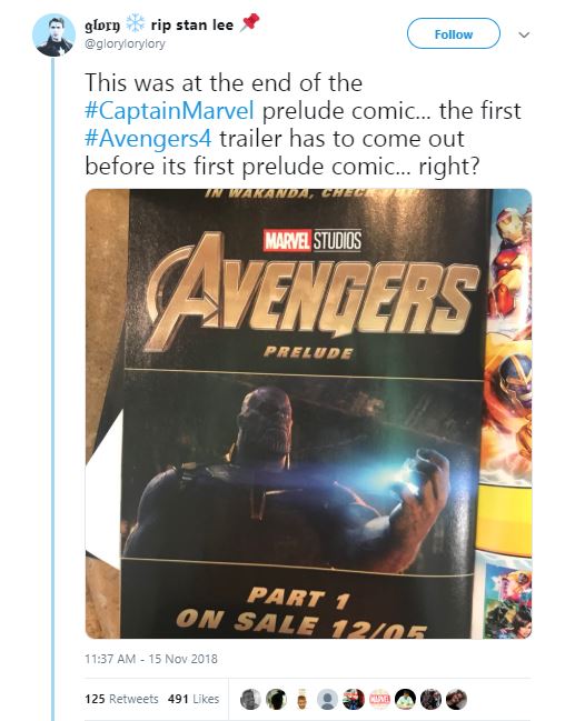 Avengers 4 Trailer Date