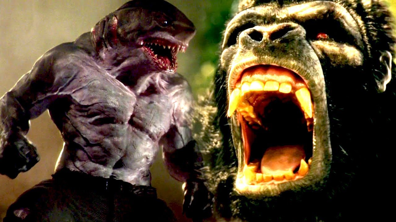 Flash Season 5 Gorilla Grodd vs King Shark Fight Scene