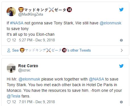 Tony Stark Elon Musk Marvel NASA