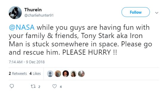 Avengers: Endgame Tony Stark Marvel NASA