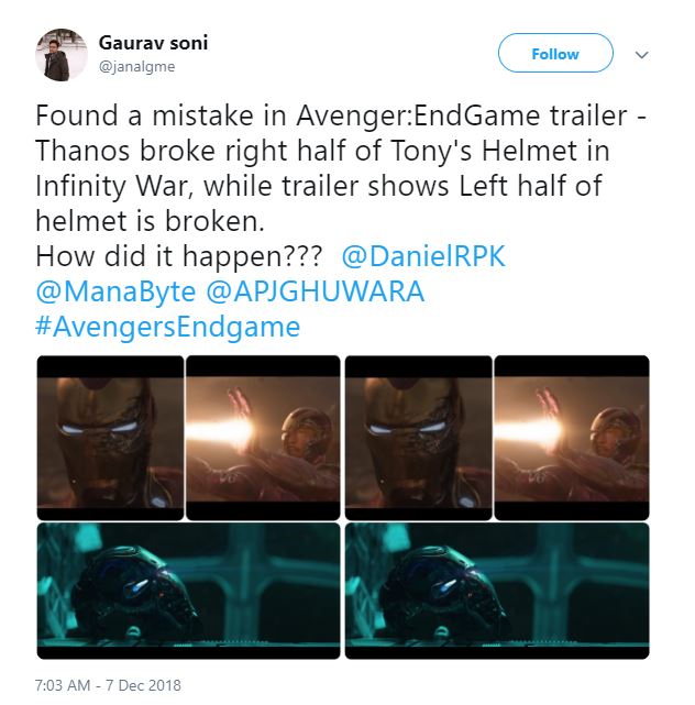 Avengers 4 Trailer Iron Man Helmet