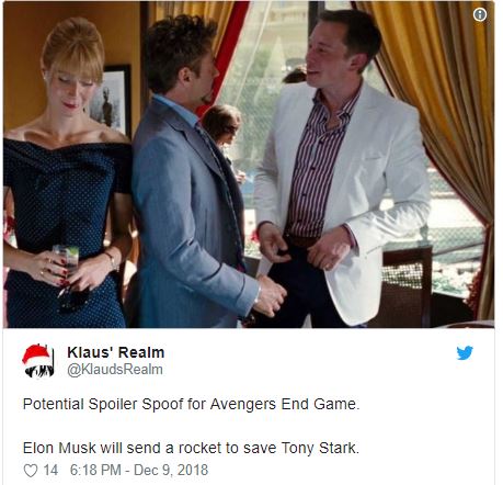 Tony Stark Elon Musk Marvel NASA