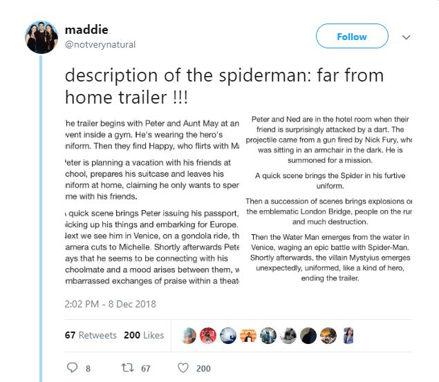 Spider-Man: Far From Home Trailer Aunt May Happy Hogan