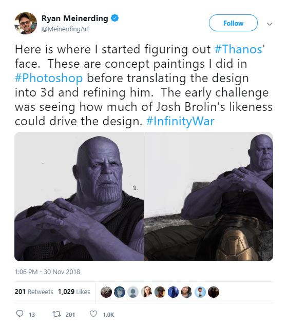 Infinity War Concept Art Thanos