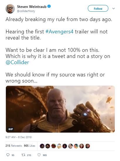 Avengers 4 Title