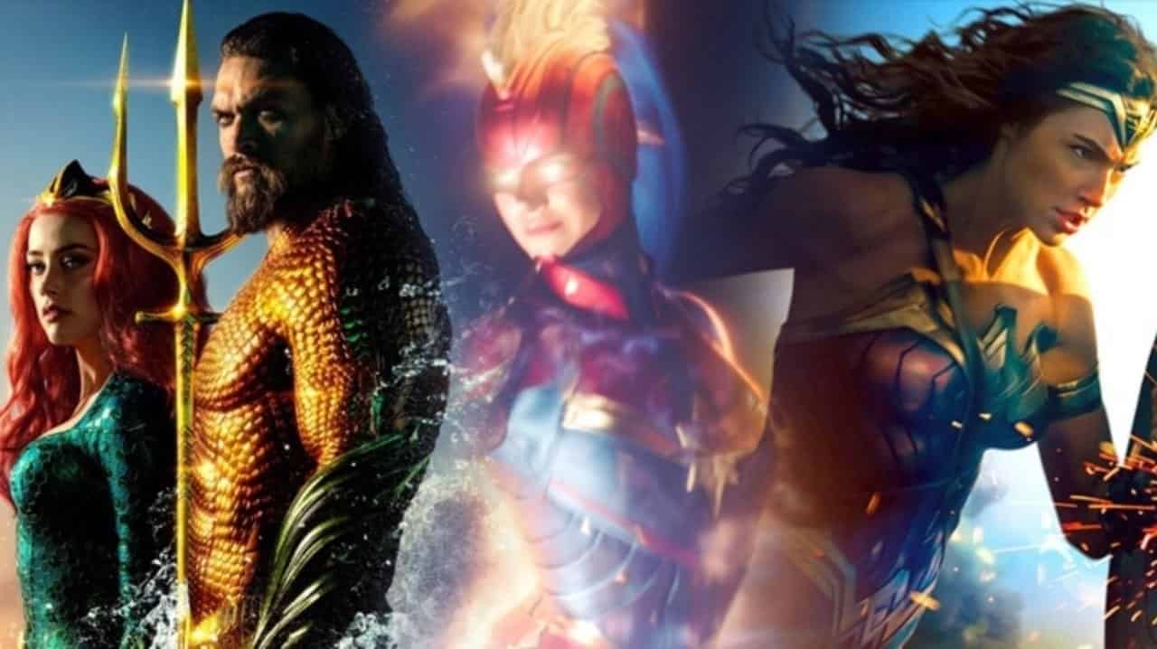 Captain Marvel Aquaman Wonder Woman