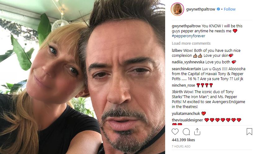 Gwyneth Paltrow Robert Downey Jr.