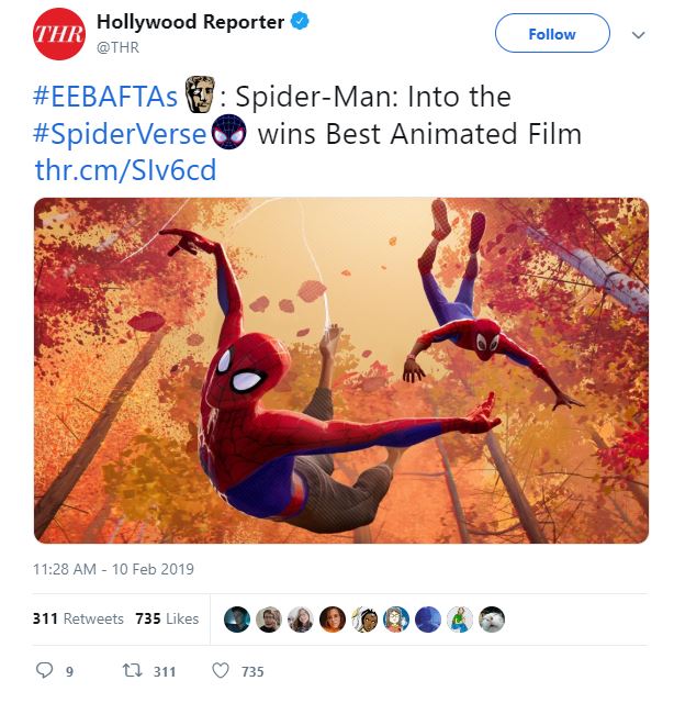 Spider-Man: Into the Spider-Verse BAFTAs