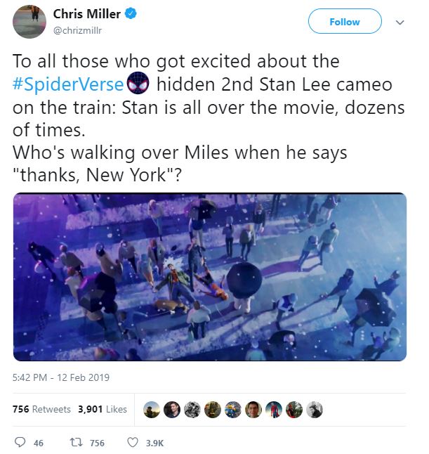 Spider-Man: Into the Spider-Verse Stan Lee Cameo