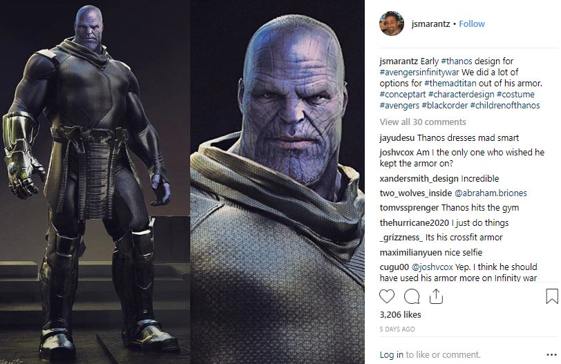 Avengers: Infinity War Concept Art Thanos