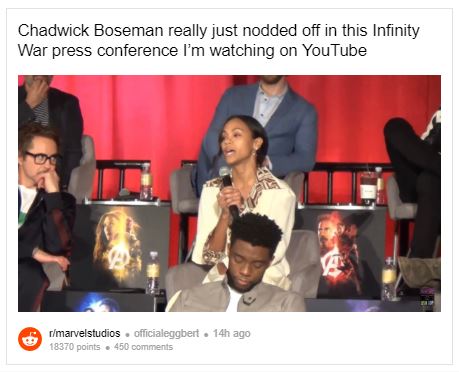 Avengers: Infinity War Chadwick Boseman Marvel