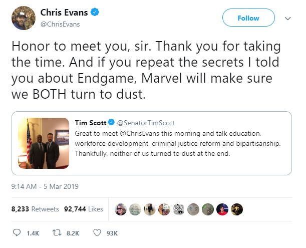 Avengers: Endgame Chris Evans