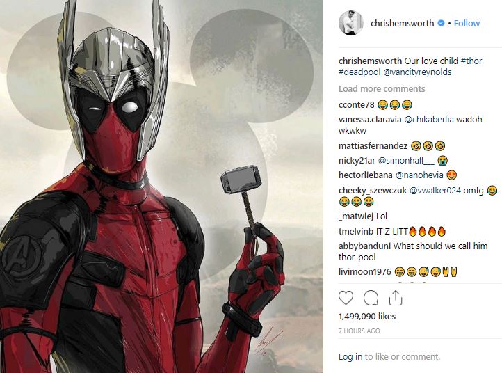 Chris Hemsworth Deadpool Ryan Reynolds MCU