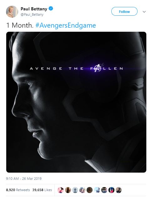 Avengers: Endgame Poster Vision