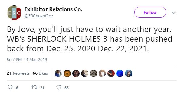 Sherlock Holmes 3 Release Date