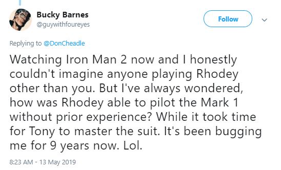 Don Cheadle Marvel Rhodey Tony Stark