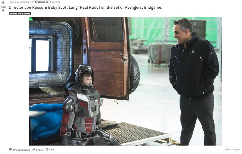 Avengers: Endgame Ant-Man Joe Russo Baby Ant Man