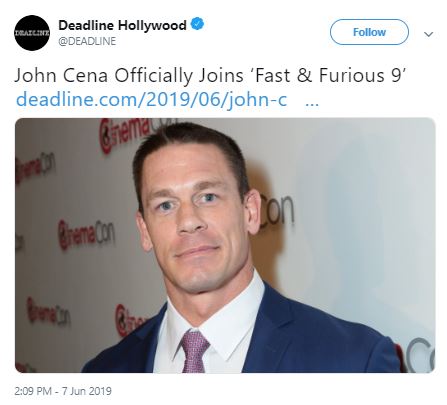 Fast & Furious 9 John Cena Vin Diesel