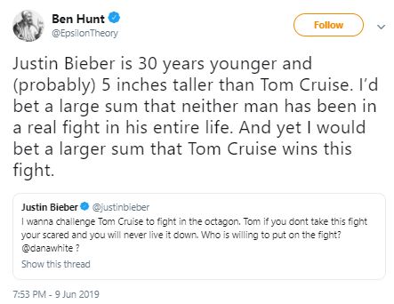 Tom Cruise Justin Bieber