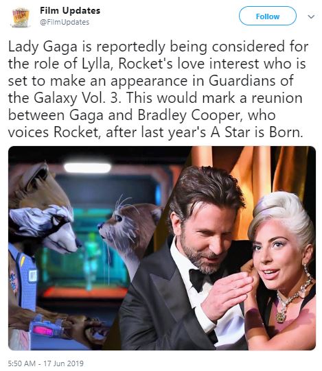 Guardians Vol 3 Rocket Lady Gaga
