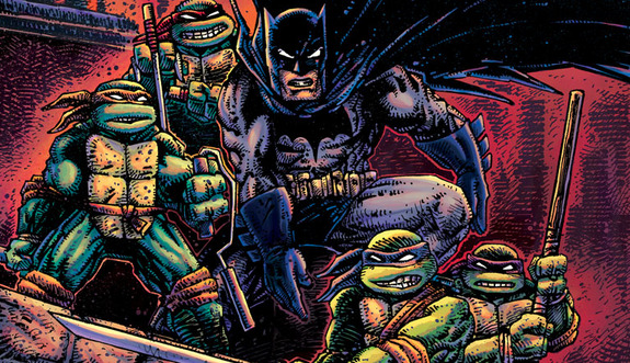 Batman and Teenage Mutant Ninja Turtles combine