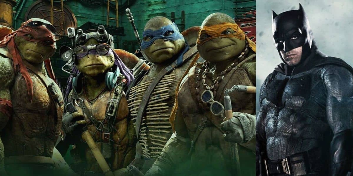 Batman and Teenage Mutant Ninja Turtles combine