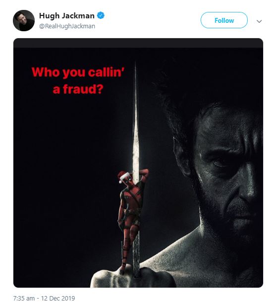 Hugh Jackman (Wolverine) Replies Upon Being Called a Fraud By Ryan Reynolds