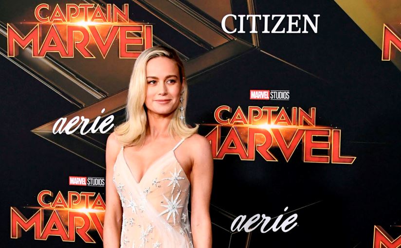 Brie Larson at a Marvel event