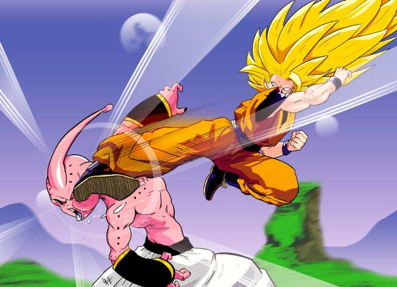 Goku Fights in Dragon Ball