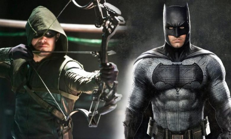 Stephen Amell Green Arrow and Ben Affleck Batman