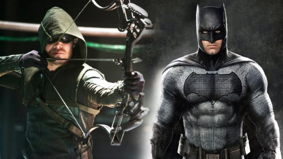 Stephen Amell Green Arrow and Ben Affleck Batman