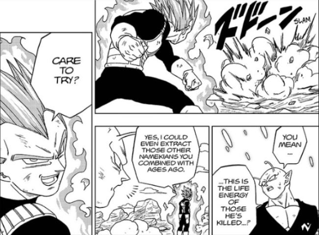 Vegeta surpasses Goku in the Climactic Moro arc